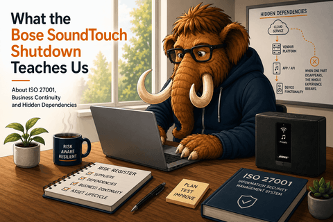 Bose SoundTouch shutdown and ISO 27001 hidden dependencies illustration