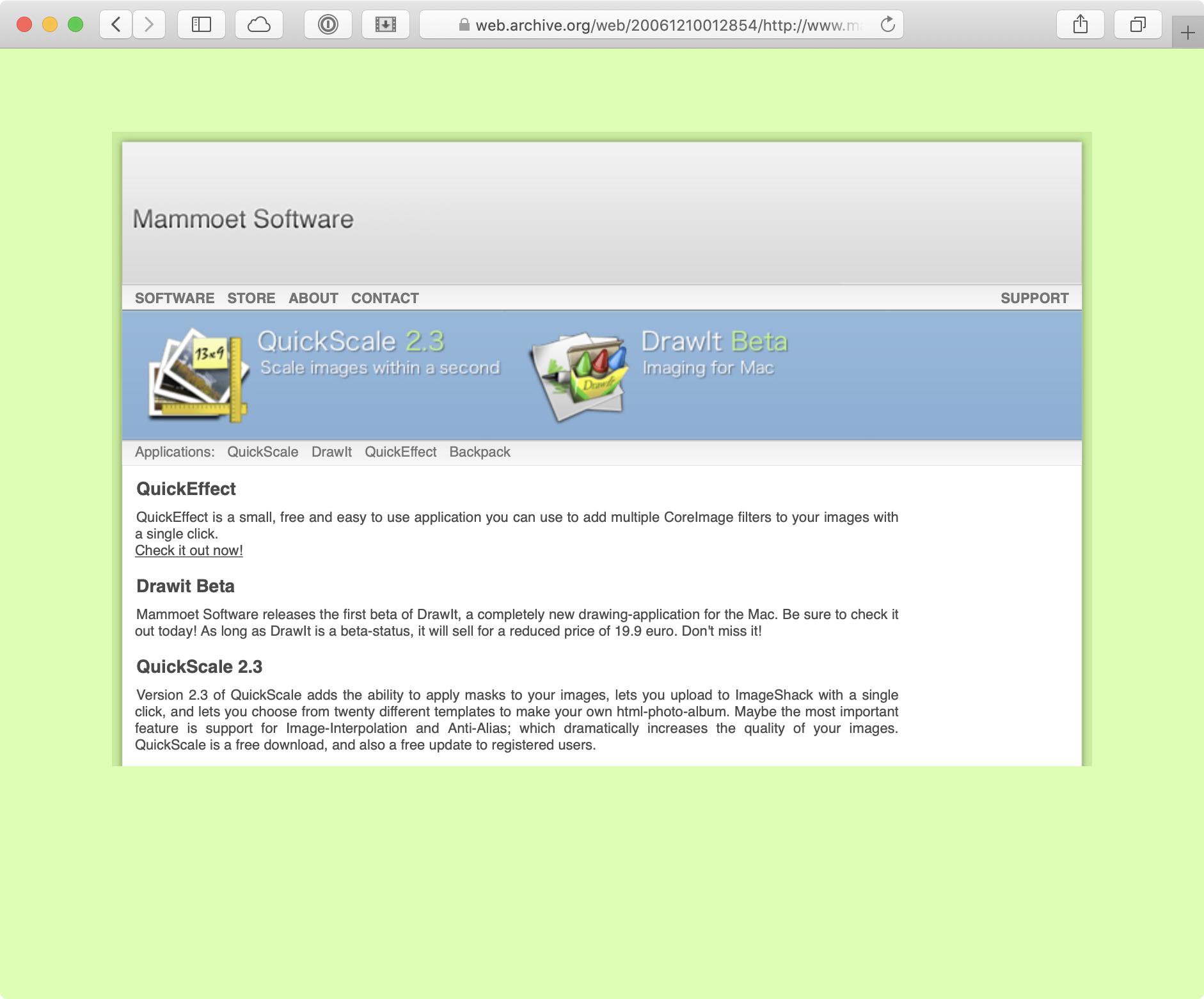 Website Mammoet Software 2006