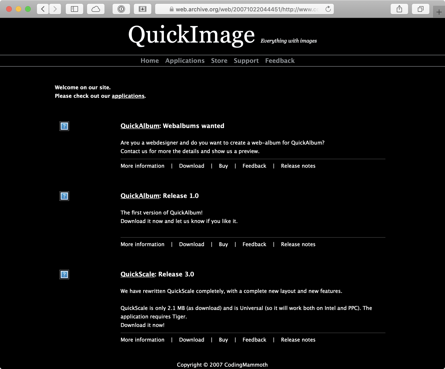 Website Mammoet Software 2007