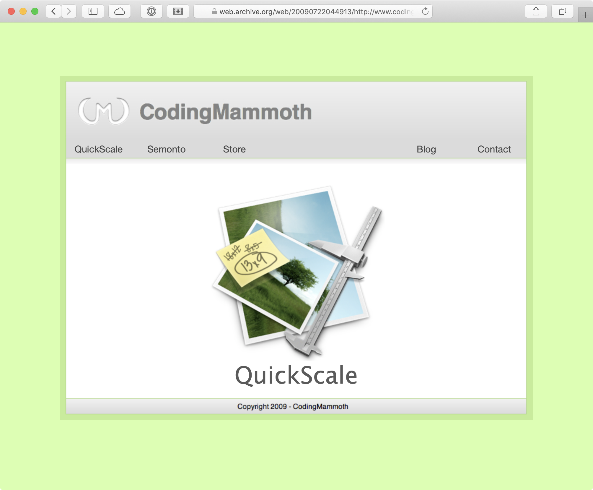 Website Coding Mammoth 2009