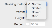 Scaling methods screenshot