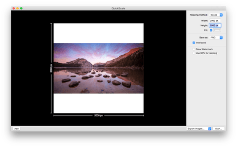 quickScale screenshot