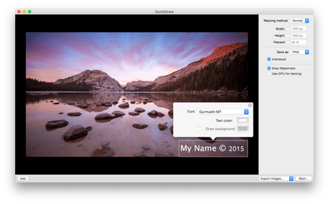 quickScale screenshot